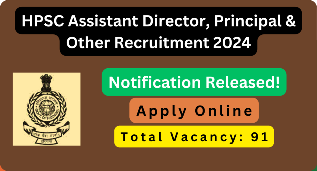 HPSC 2024 Recruitment: Assistant Director, ITI Principal ..