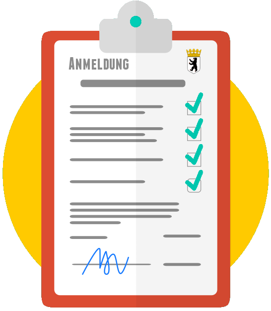 Fill in the German residence registration form in English | Appmeldung