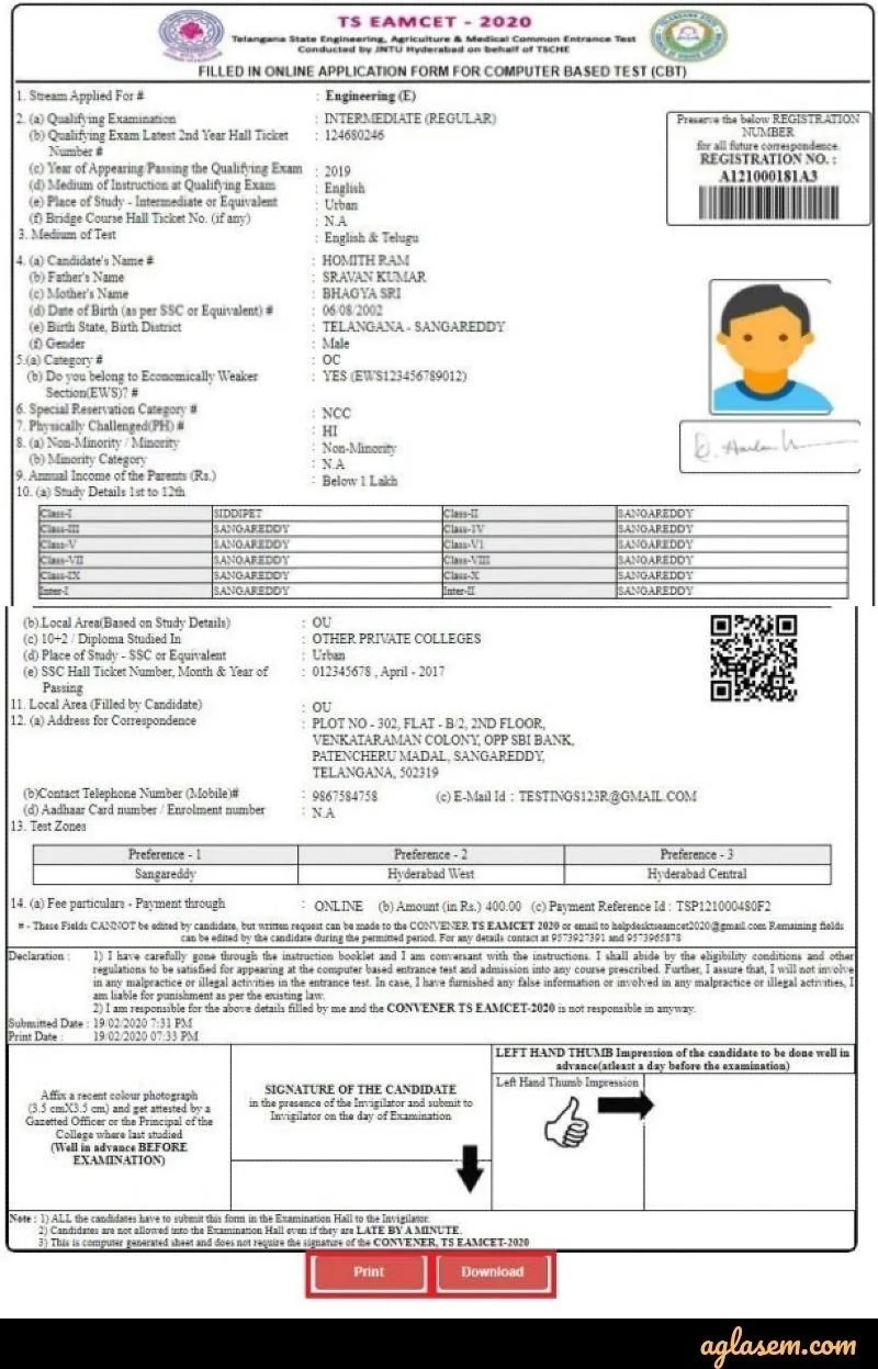 TS EAMCET Application 2023-Highlights,Fee,Important Documents