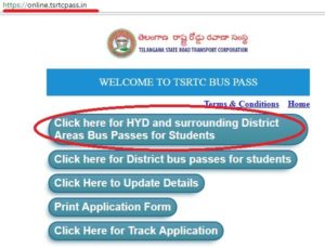 TSRTC General Bus Pass in Hyderabad - Online Application Procedure ...