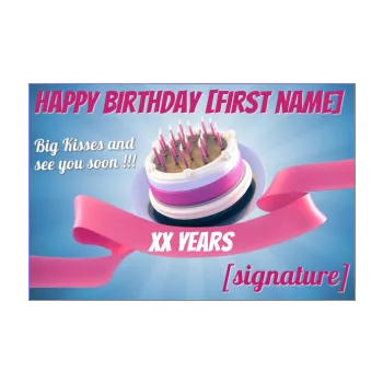 18th Birthday card printable free template or for send online