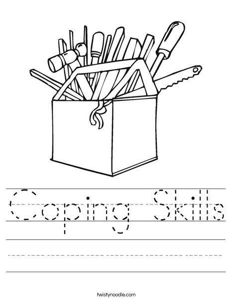 Coping Skills Worksheet - Twisty Noodle