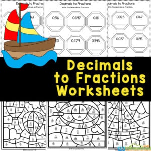 FREE Converting Decimals to Fractions Worksheet Pages