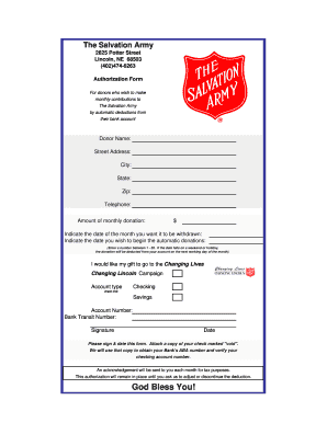 Salvation Army Donation Receipt: Complete with ease | airSlate SignNow