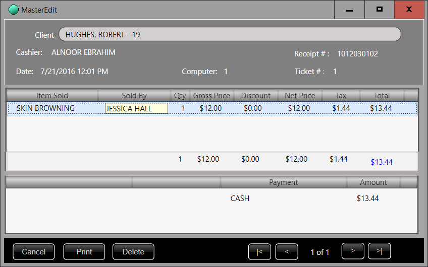 How do I print a duplicate receipt? : SalonTouch Software Support