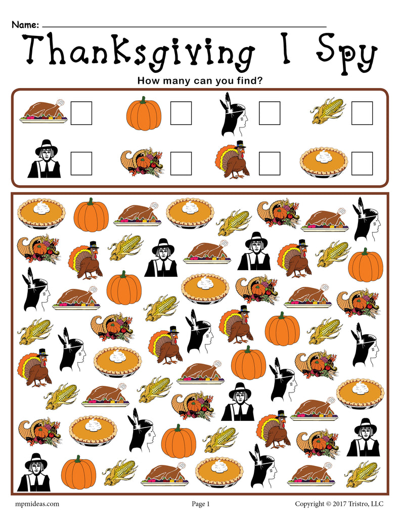 print free worksheet thanksgiving