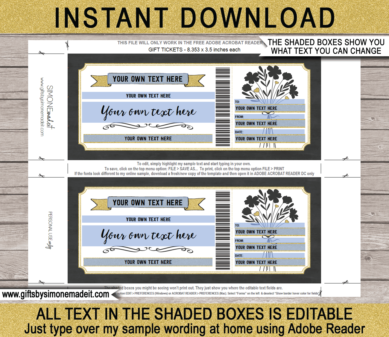 print gift certificate at home
