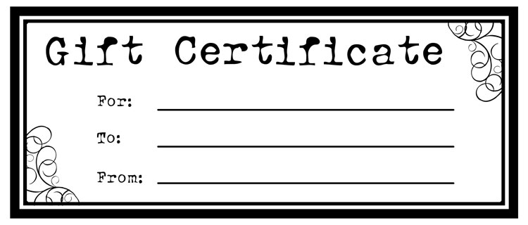 print gift certificate at home