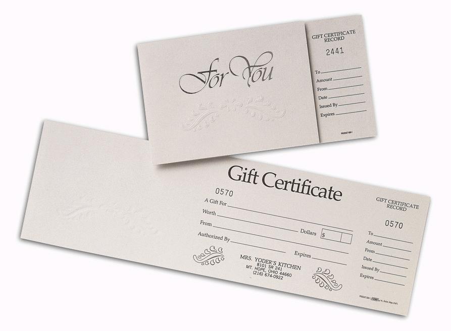 Gift Certificate for Your Restaurant Business - Personalized ...