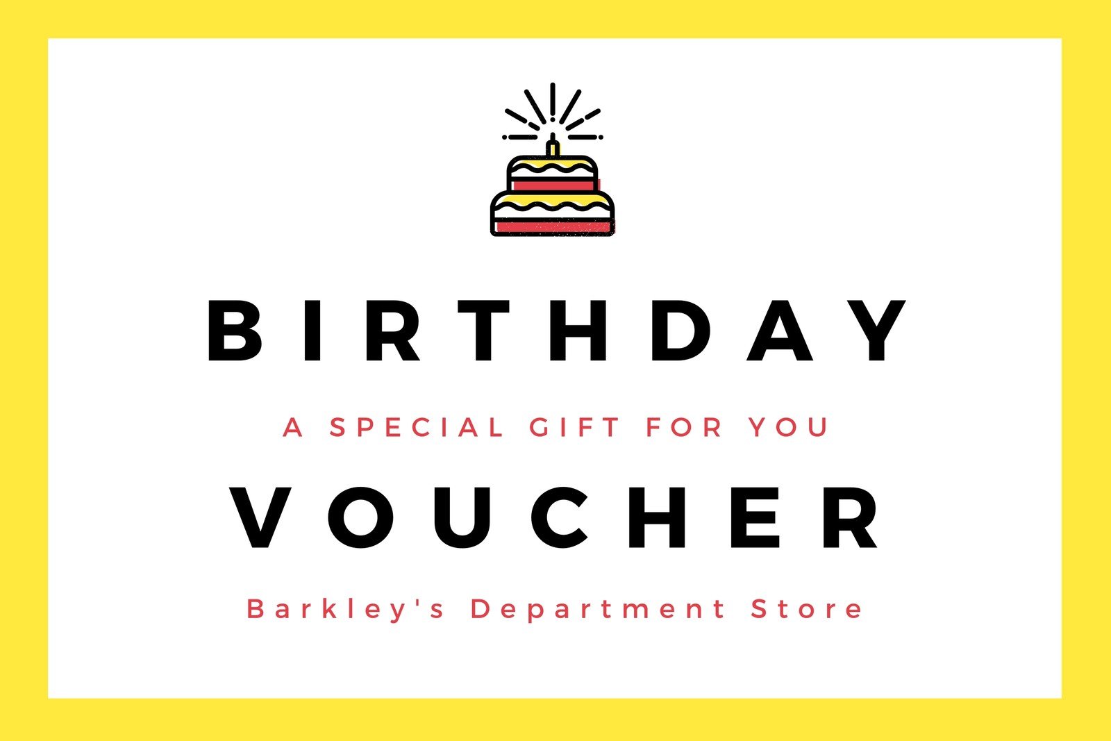 Free, custom printable birthday gift certificate templates 