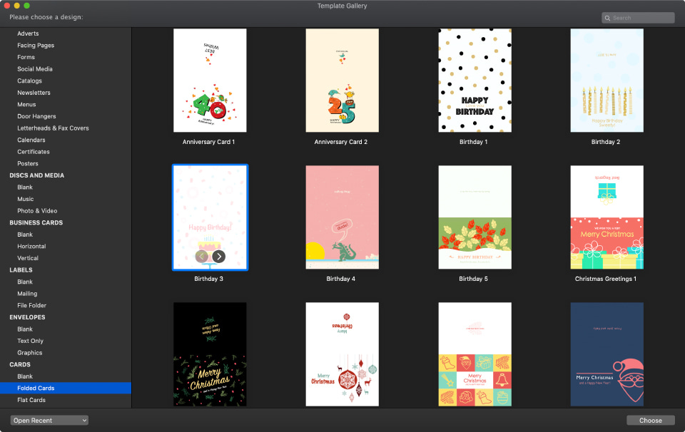 print greeting card on mac