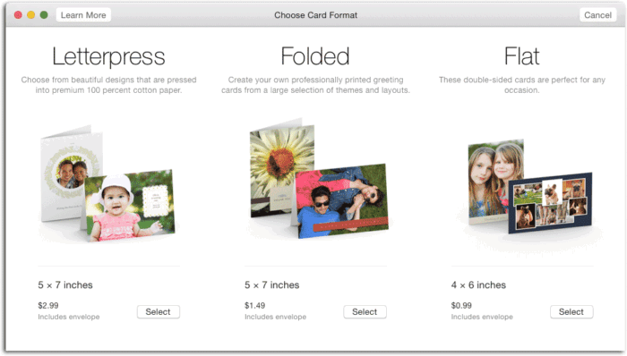 print greeting card on mac