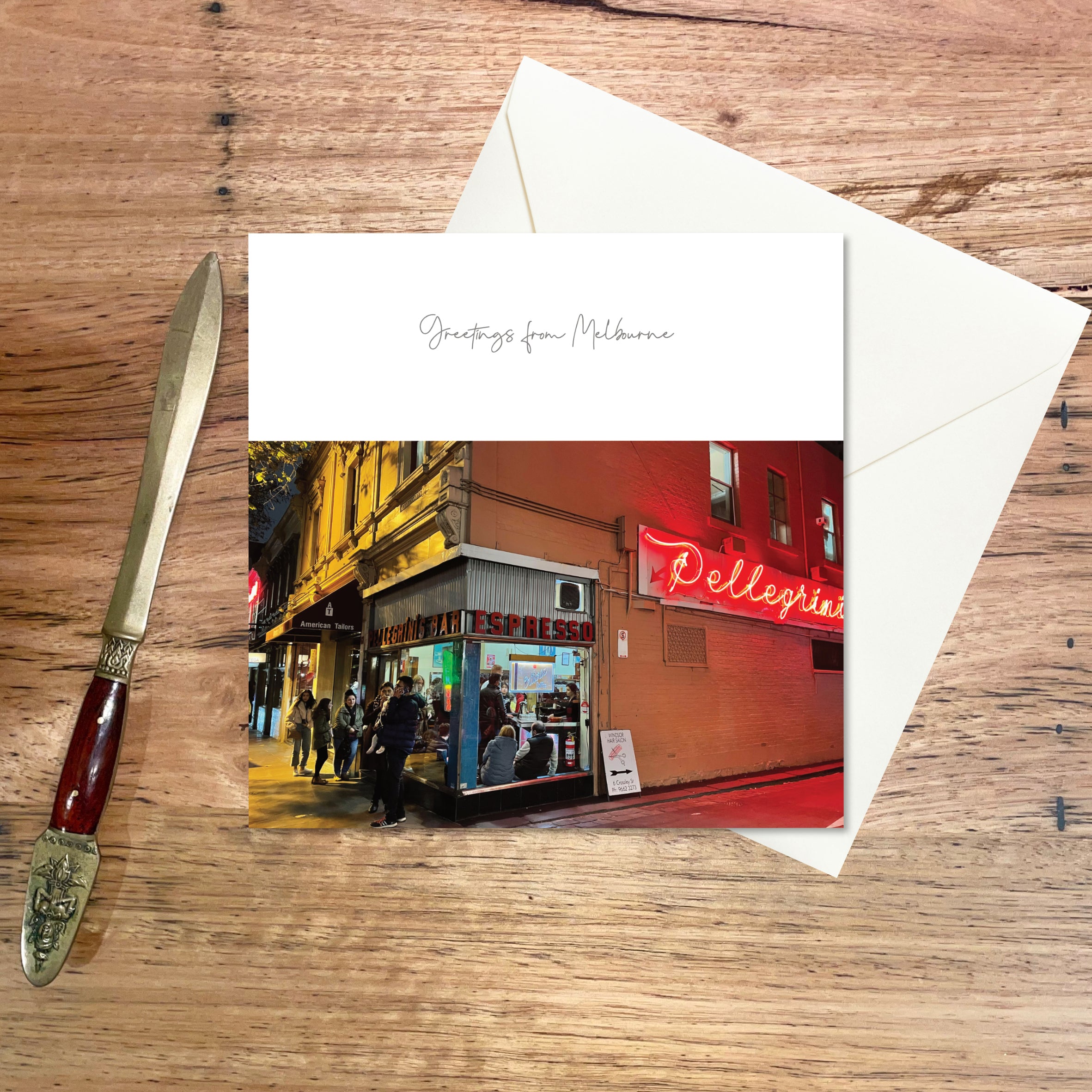 Greeting Card Melbourne: Classic Café, one of five cards in a ...