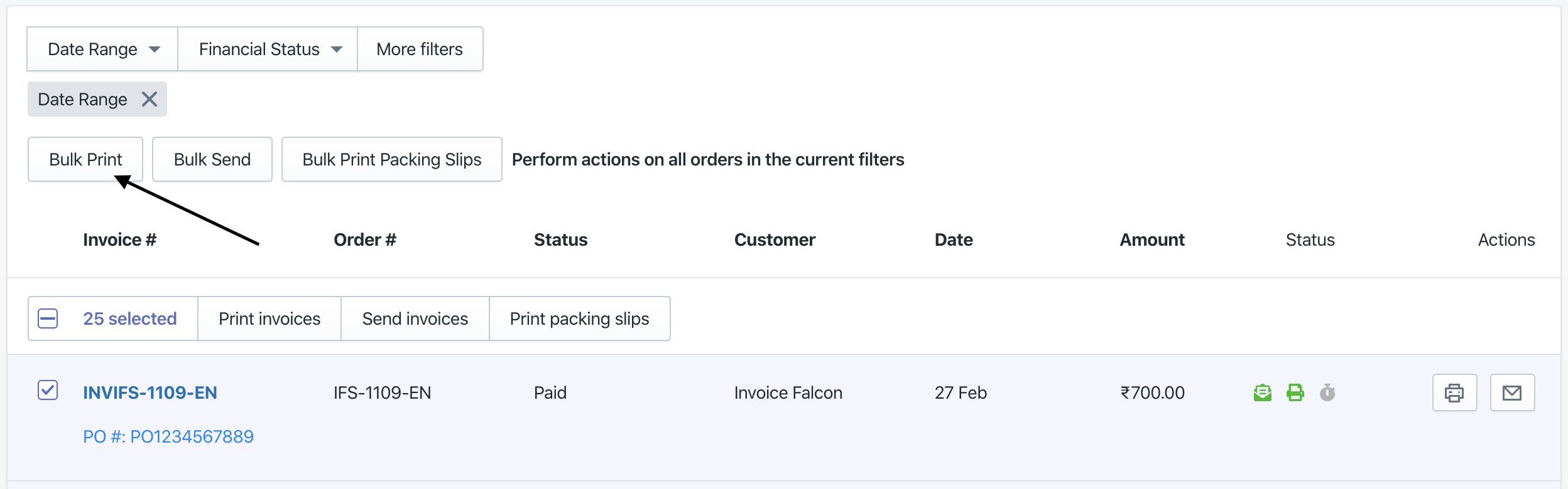 POS Invoice Printing Configuration