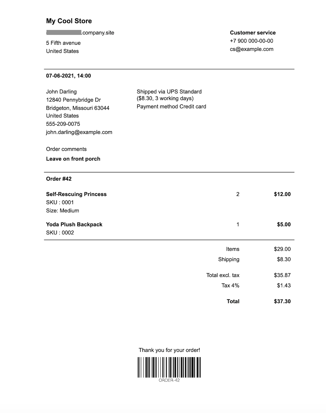 print invoice ebay uk