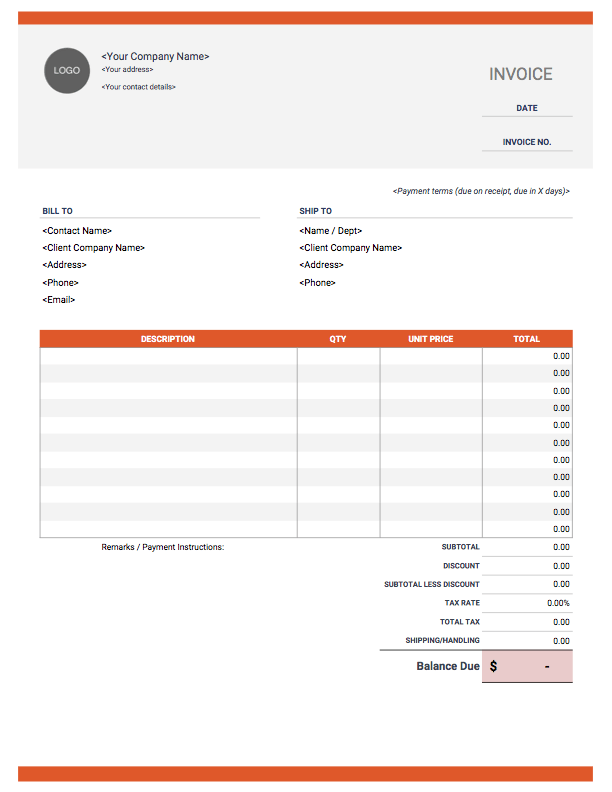 print invoice from excel