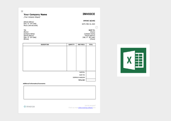 Download Free Invoice Templates For Word, Excel, &  Canva