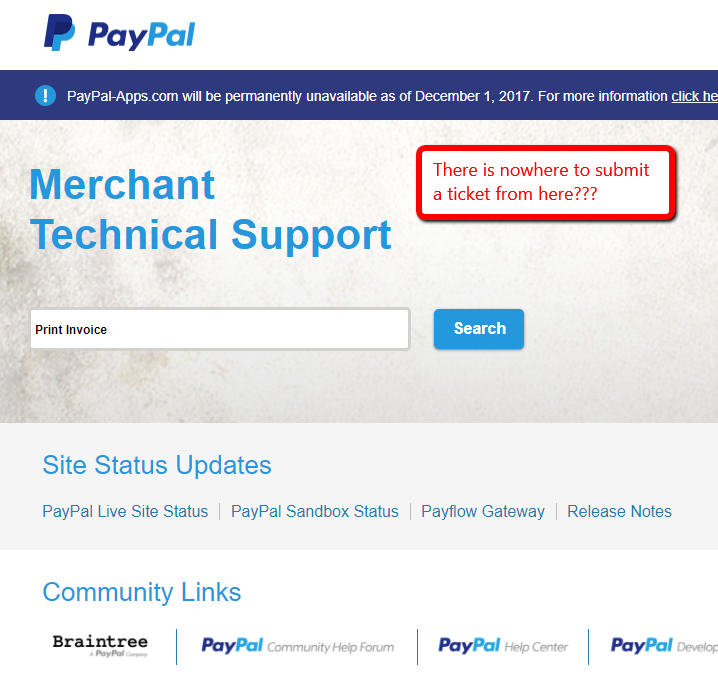 Print Invoice Issue - PayPal Community