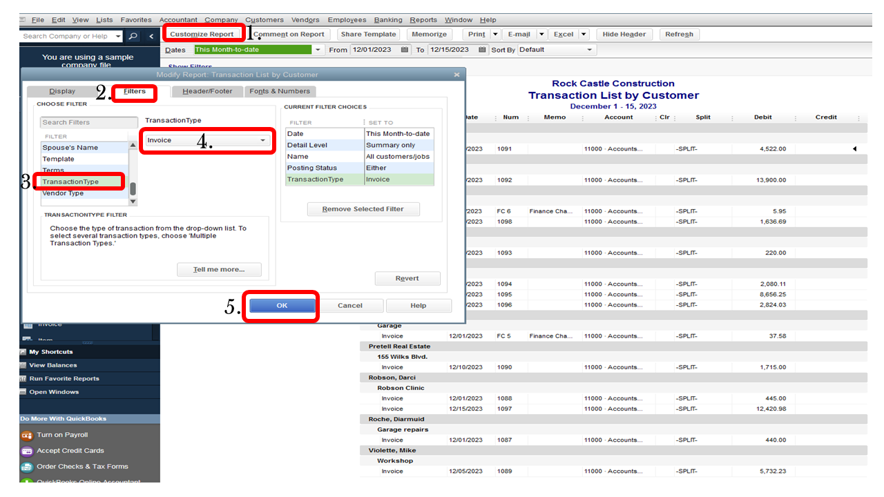 Solved: Print a report of invoices by invoice number or date made
