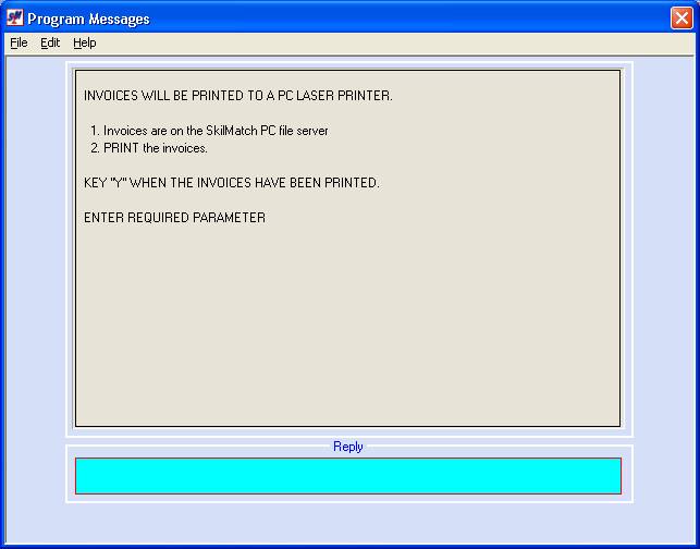 CAC FOR PRINTING INVOICES