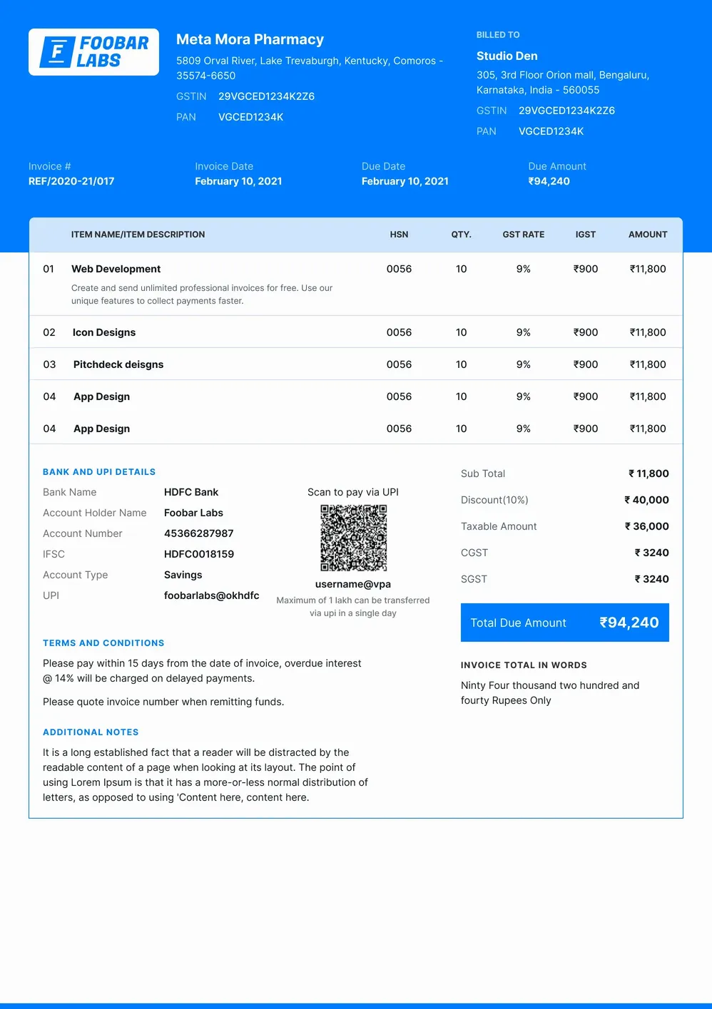 Free Invoice Generator | Online Bill Maker - Refrens