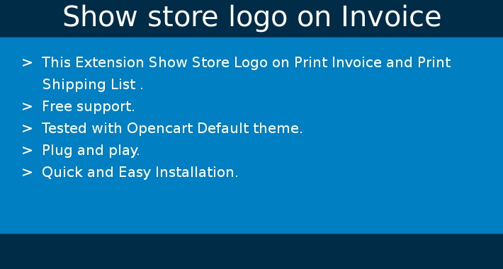 OpenCart - Show store Logo on Invoice