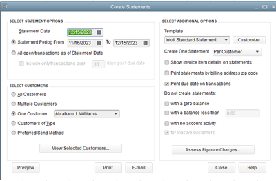 Solved: How do I print out a customer statement that shows the ...