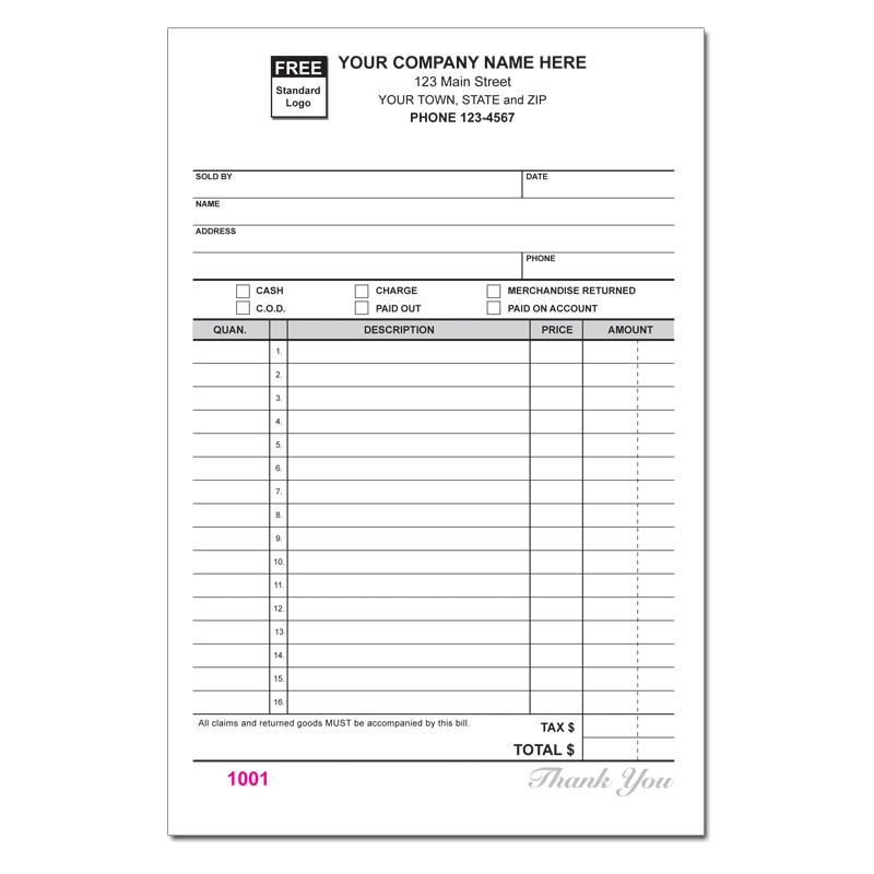Sales Slip Receipt Printing | Invoice, Sales Receipt for Retail ...