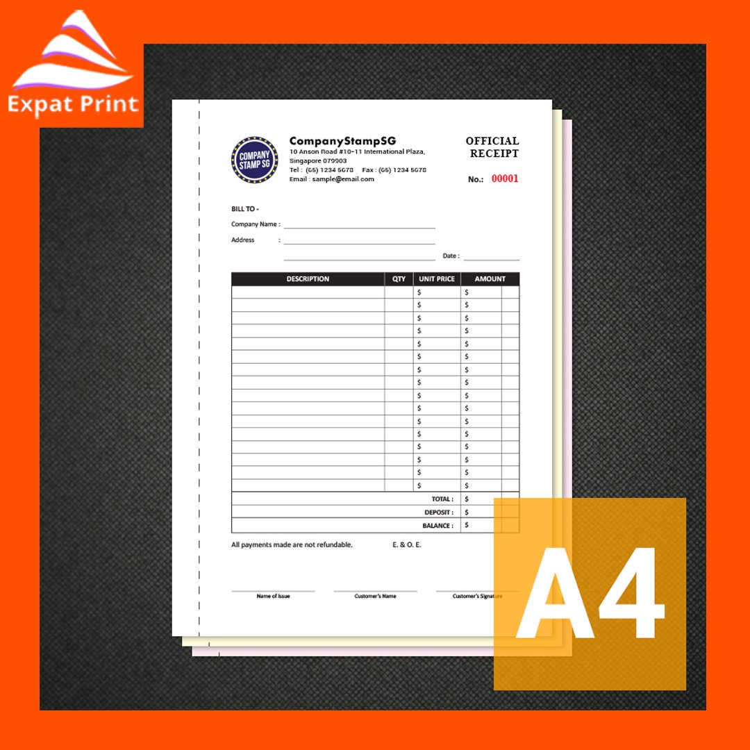 Free print invoice receipts, Download Free print invoice receipts png ...