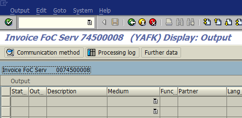 Trigger Output Re-Determination for Billing Documents