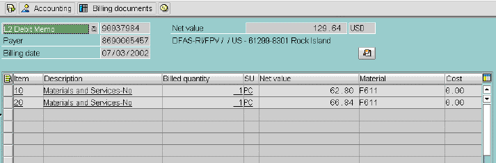 VF02 - Change Billing Document