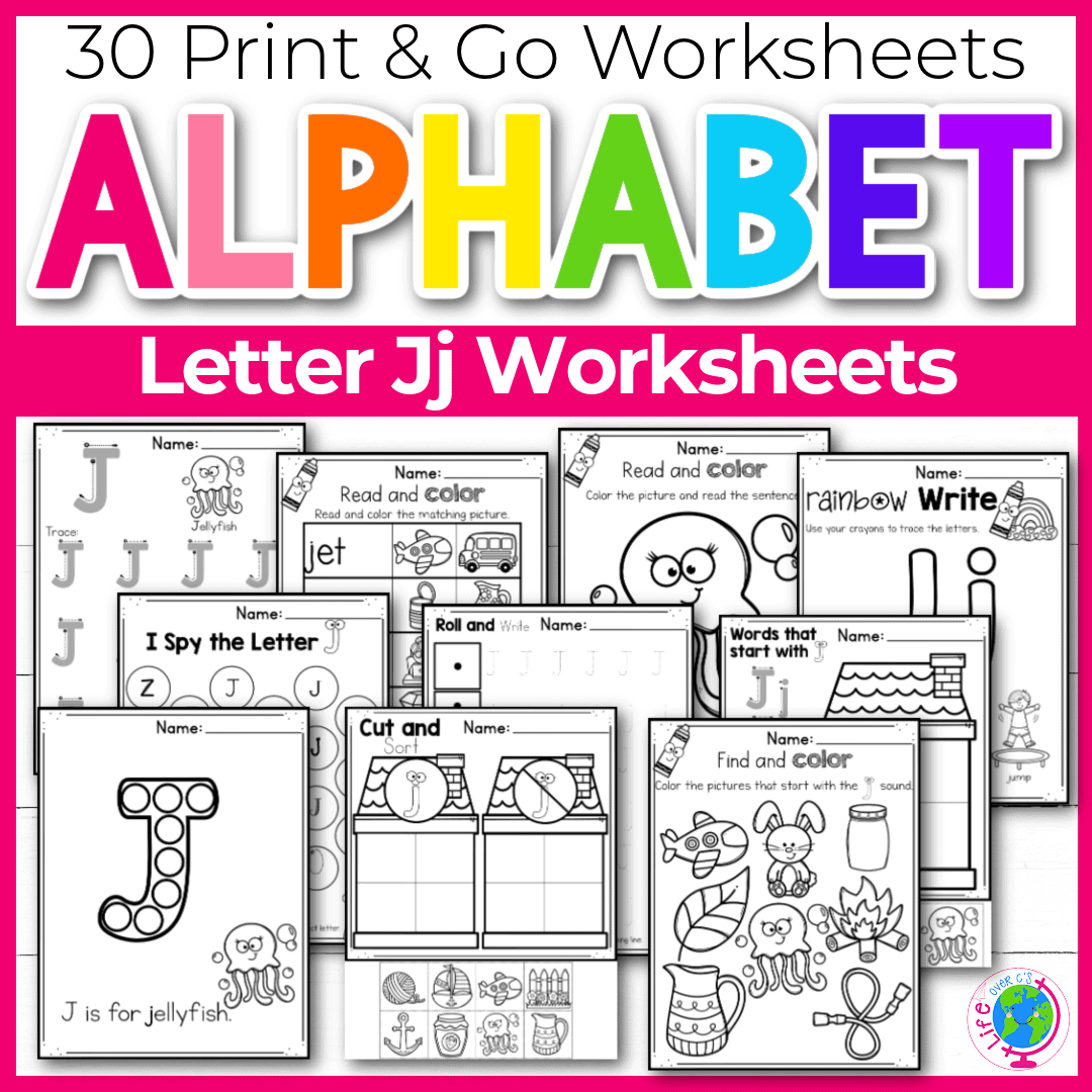Free Printable Letter J Alphabet Worksheets