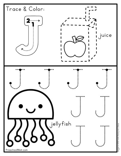Letter J Preschool Printables - Preschool Mom