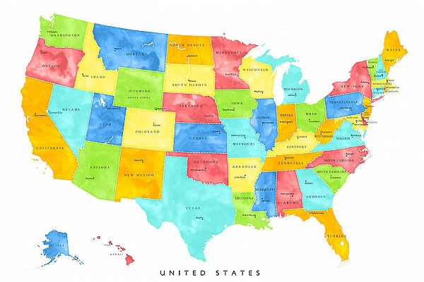 Colorful map of the United States with States Our beautiful Wall ... - Worksheets Library colorful-map-of-the-united-states-with-states-our-beautiful-wall-worksheets-library