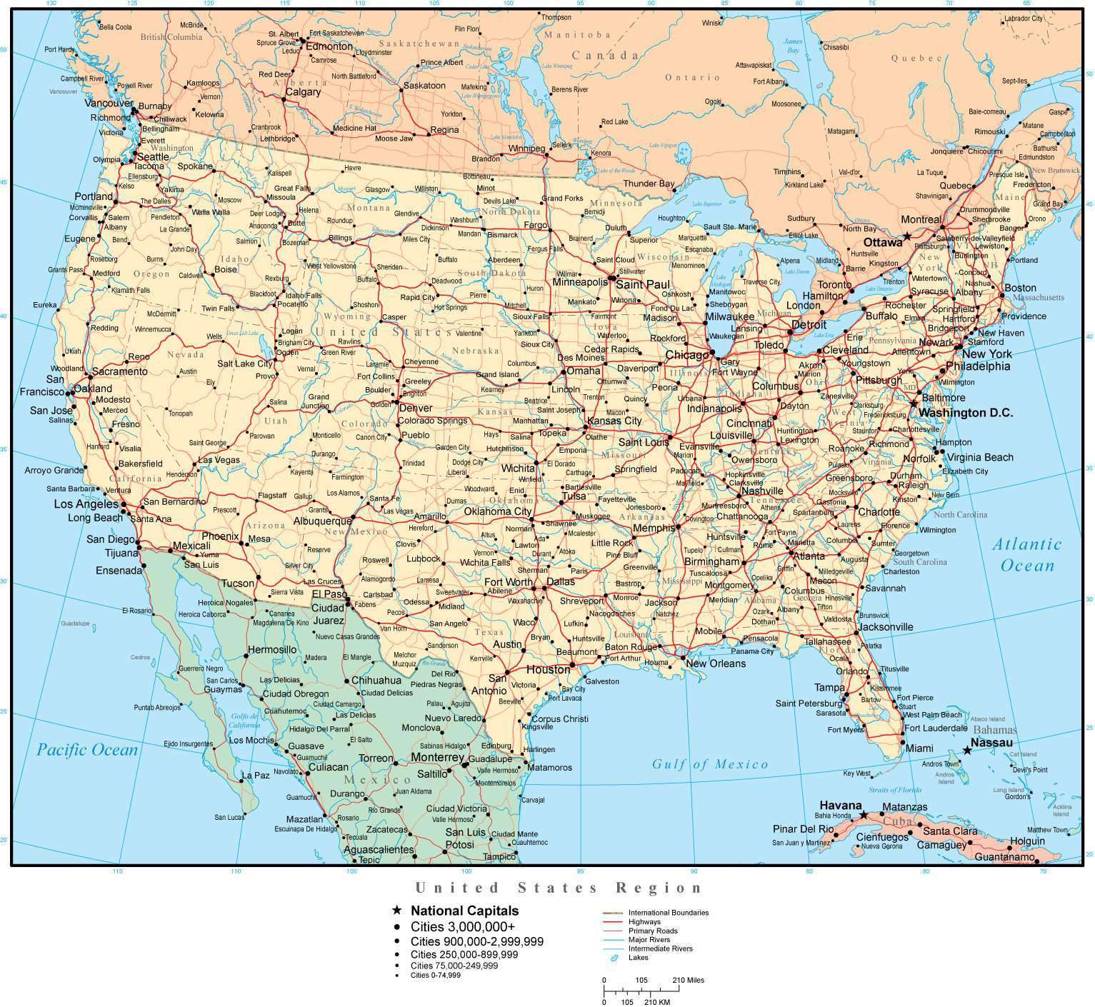 UNITED STATES MAP WITH CAPITAL - Print Map Of United States With Capitals 35 