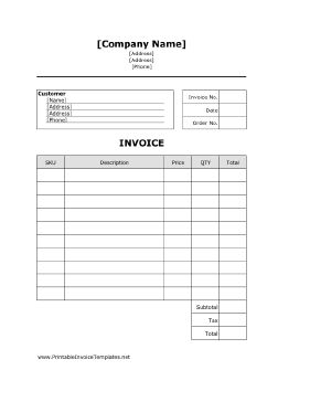 Business Invoice Template