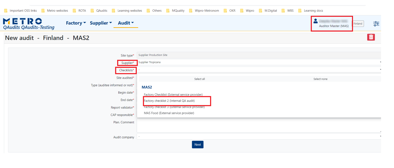 How to plan MAS audit executed by Metro Employees : Offer Solution ...
