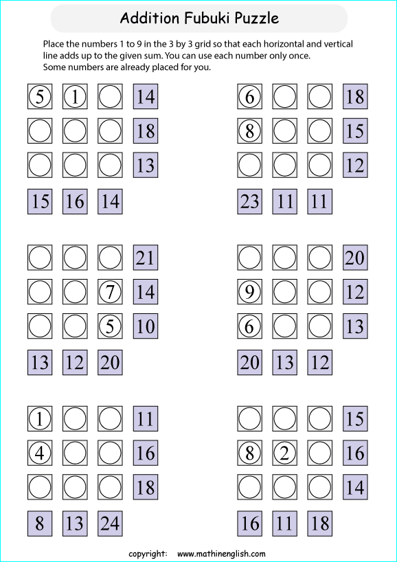 Printable primary math worksheet for math grades 1 to 6 based on ...