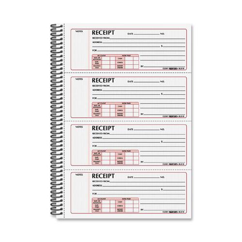 Rediform Money Receipt Book - 300 Sheet(s) - Wire Bound - 2 ...