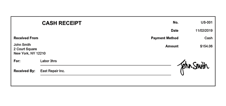 print money receipt