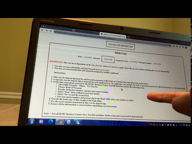 WHEN CAN I PRINT MY MRV SLIP TO PAY MY VISA FEE AND WHAT BANK?