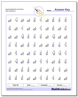 print multiplication and division worksheet