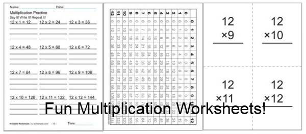 70+ Fun Multiplication Worksheets ⭐ Charts, Flash Cards