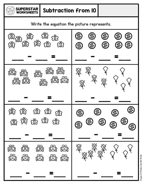 Subtraction Worksheets for Kindergarten -Worksheets Library