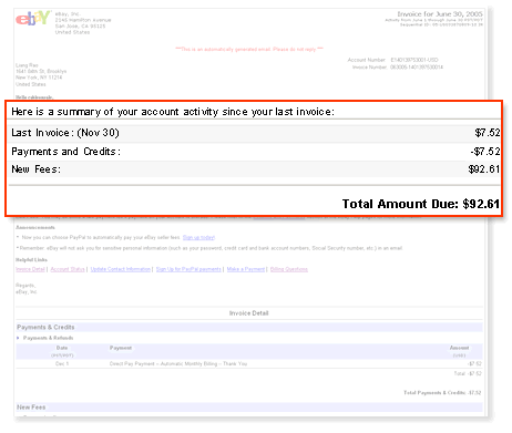 print purchase invoice ebay