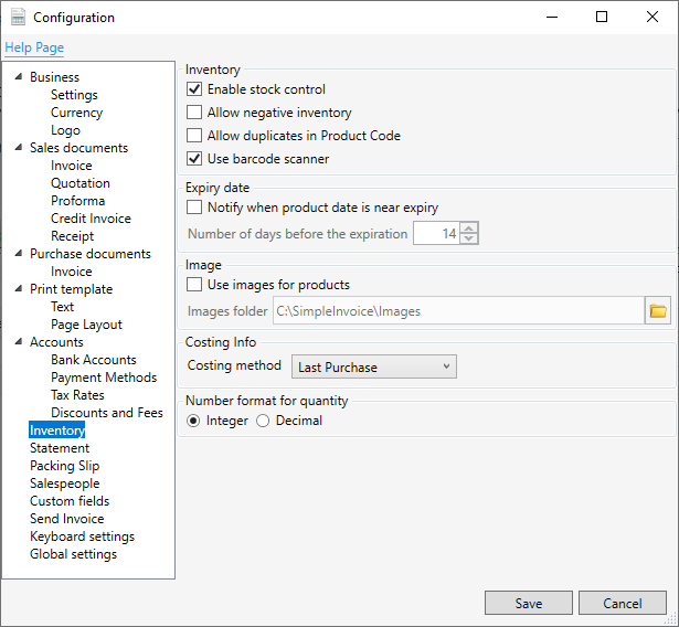 Simple Invoice | Inventory