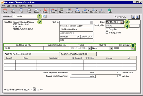 Sage 50 Learning: Purchase Transactions