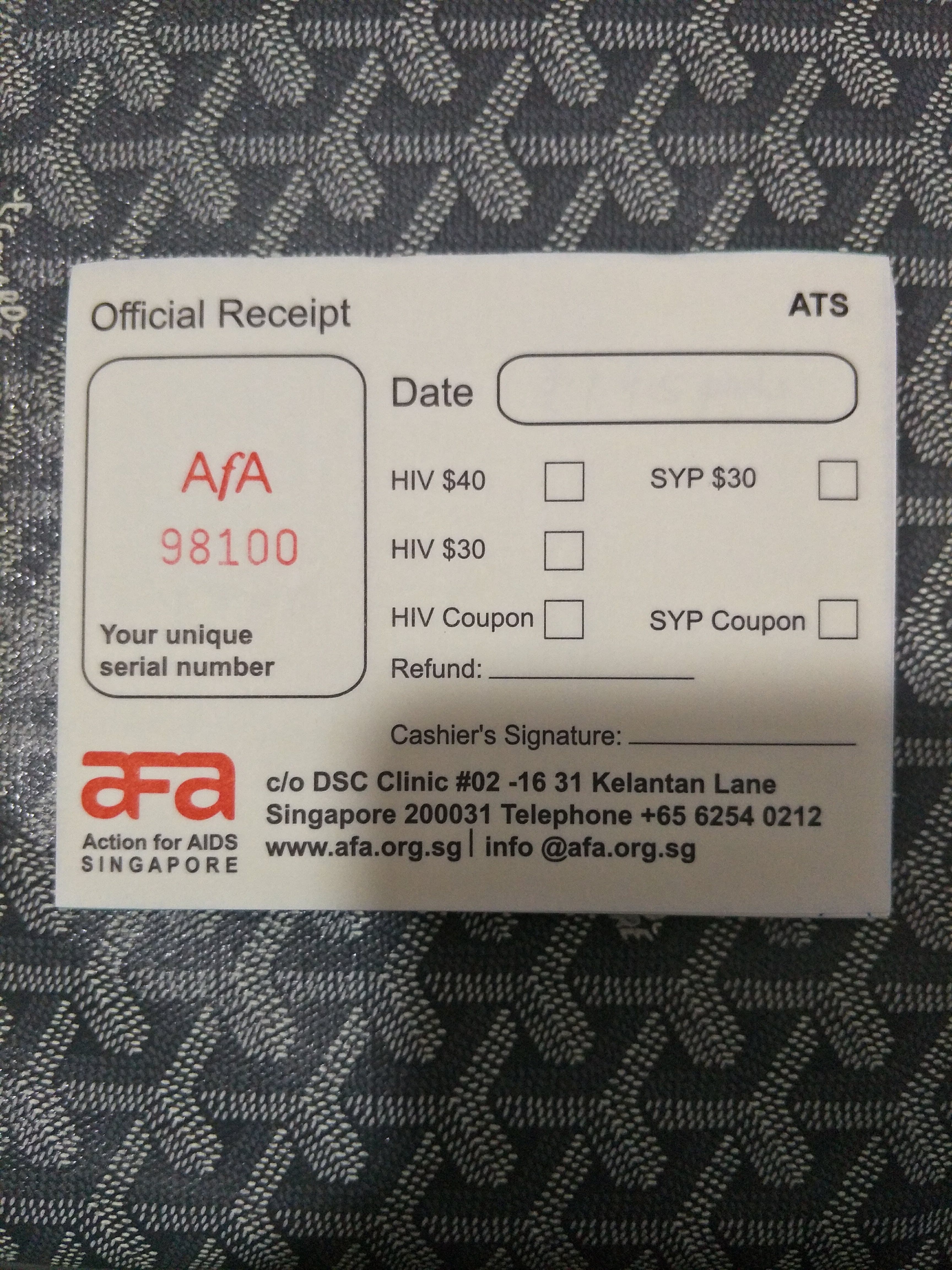 print receipt book singapore