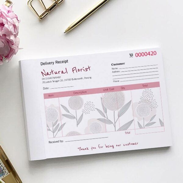 print receipt book singapore