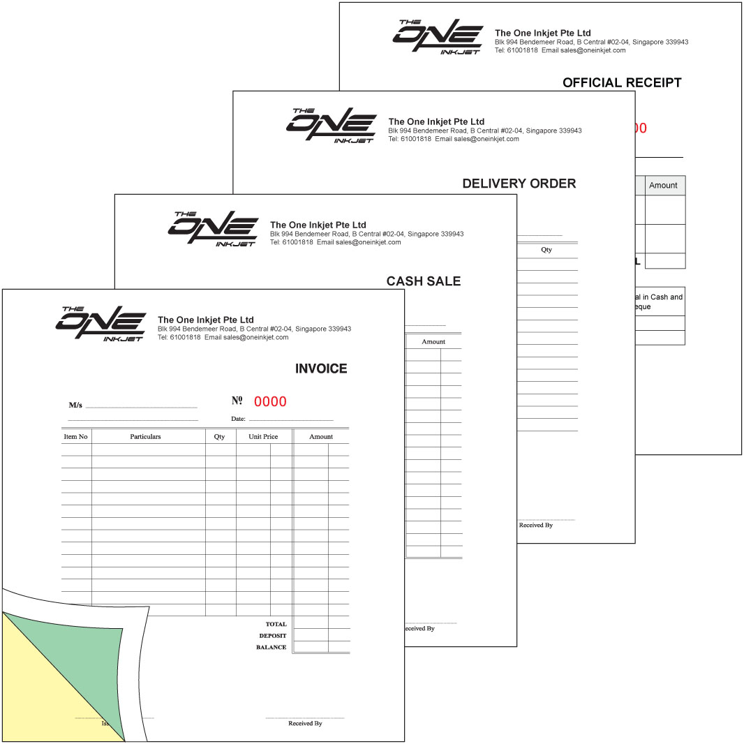 print receipt book singapore